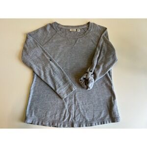 L.L. Bean Sweatshirt Women's Sz M‎ LS Grey Roll Sleeve